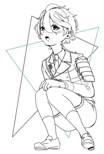 衣装交換タグで描いた、毛利くんコスの歌仙さん